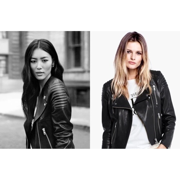 H&M Jackets & Blazers - NWOT H&M Studio Genuine Leather Black Jacket Size 6